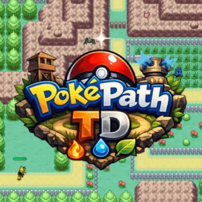 PokePath TD is an unofficial tower defense game inspired by Pokémon, created by fans and not affiliated with Nintendo or The Pokémon Company. In this game, players place Pokémon along fixed paths to stop advancing enemies.
