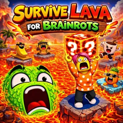 Survive Lava for Brainrots is a thrilling Roblox-style game where you race against rising lava while hunting for elusive brainrots. This fast-paced adventure challenges your agility and speed as you navigate through dangerous maps filled with obstacles.
